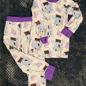 Purple and Cream Kids Pajamas